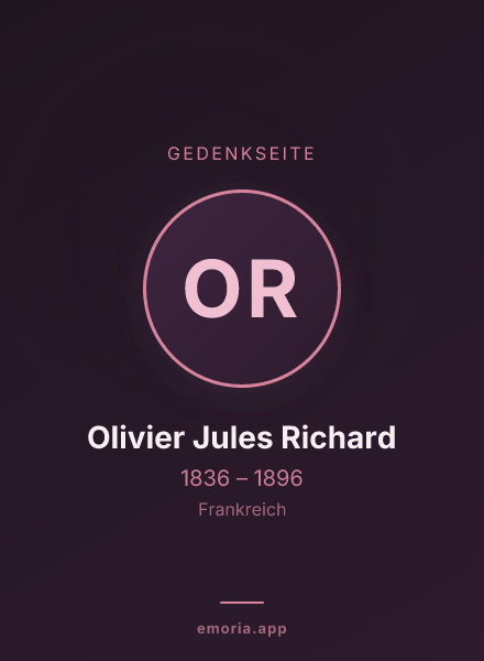Gedenkportrait von Olivier Jules Richard