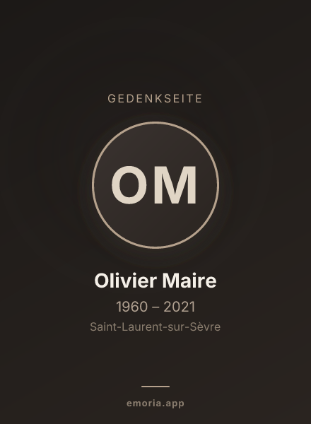 Gedenkportrait von Olivier Maire