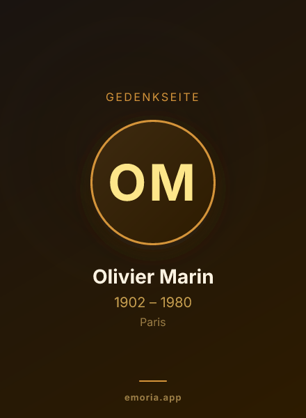 Gedenkportrait von Olivier Marin