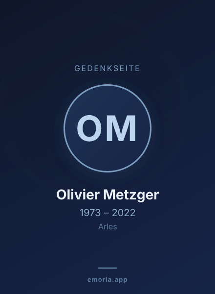 Gedenkportrait von Olivier Metzger