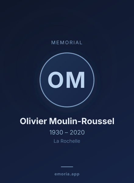 Memorial portrait of Olivier Moulin-Roussel