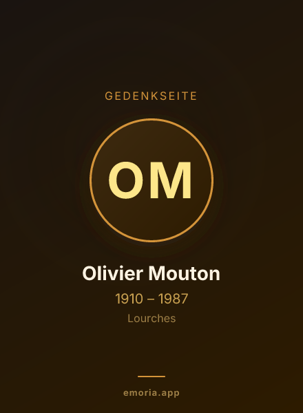 Gedenkportrait von Olivier Mouton