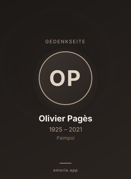 Gedenkportrait von Olivier Pagès