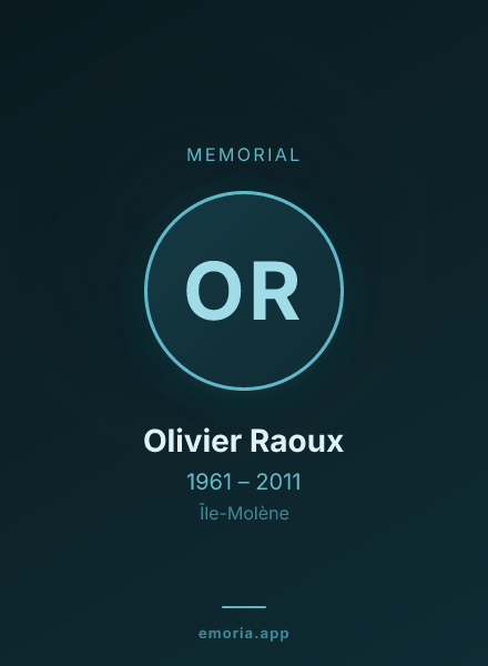 Memorial portrait of Olivier Raoux