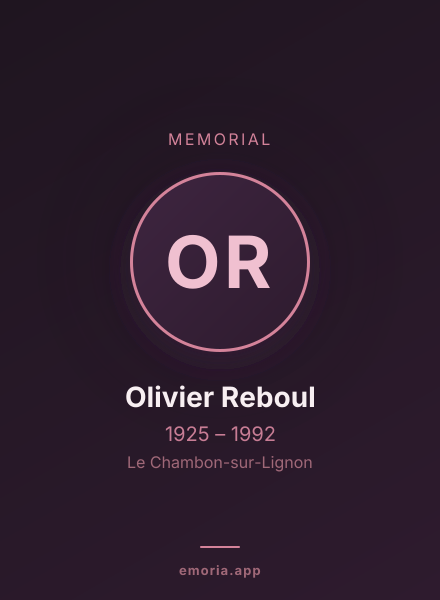 Memorial portrait of Olivier Reboul