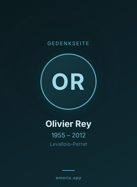 Gedenkportrait von Olivier Rey