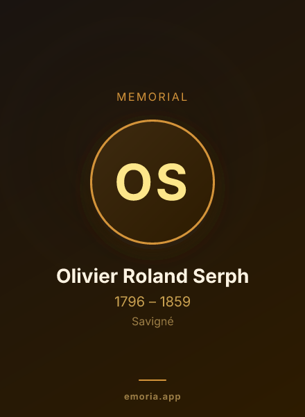 Memorial portrait of Olivier Roland Serph