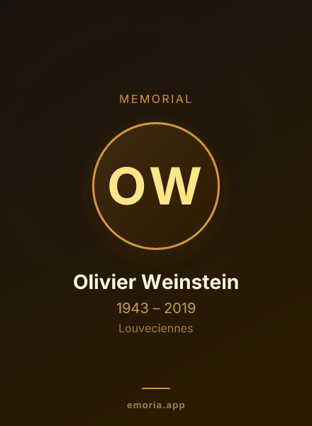 Memorial portrait of Olivier Weinstein
