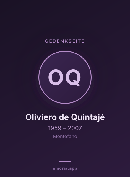 Gedenkportrait von Oliviero de Quintajé