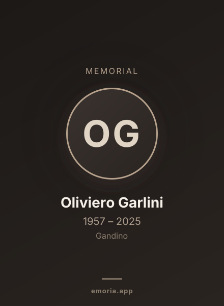 Memorial portrait of Oliviero Garlini