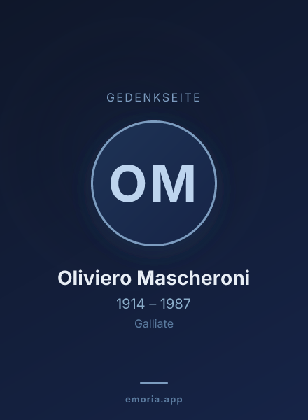 Gedenkportrait von Oliviero Mascheroni