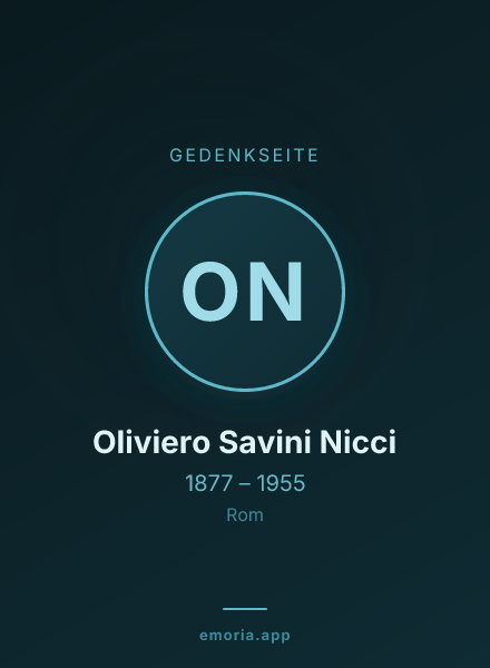 Gedenkportrait von Oliviero Savini Nicci