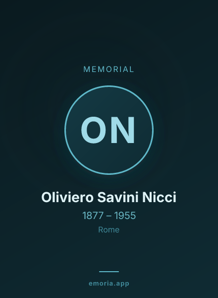 Memorial portrait of Oliviero Savini Nicci