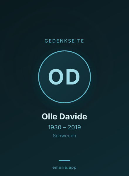 Gedenkportrait von Olle Davide