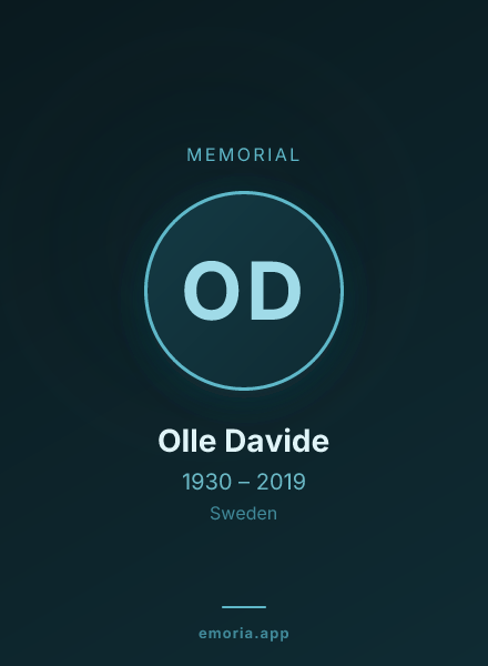 Memorial portrait of Olle Davide