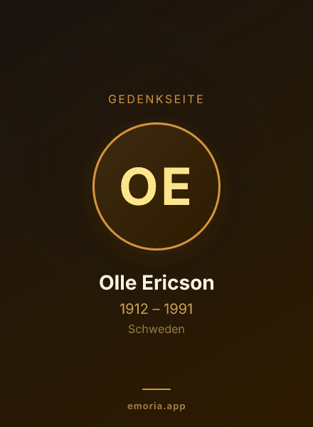 Gedenkportrait von Olle Ericson