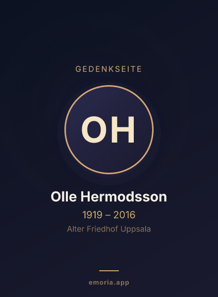 Gedenkportrait von Olle Hermodsson