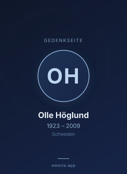 Gedenkportrait von Olle Höglund