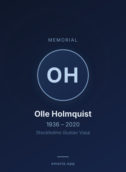 Memorial portrait of Olle Holmquist