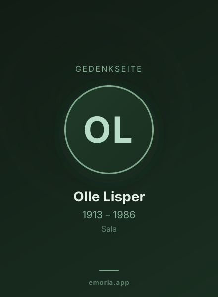 Gedenkportrait von Olle Lisper