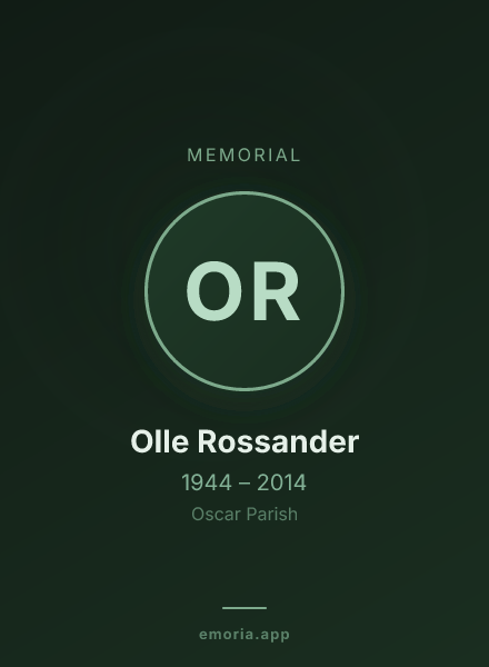 Memorial portrait of Olle Rossander