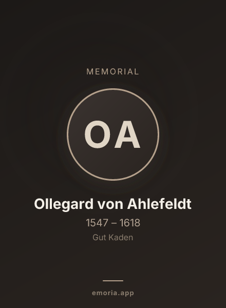 Memorial portrait of Ollegard von Ahlefeldt