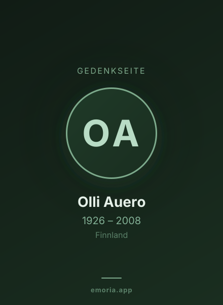 Gedenkportrait von Olli Auero
