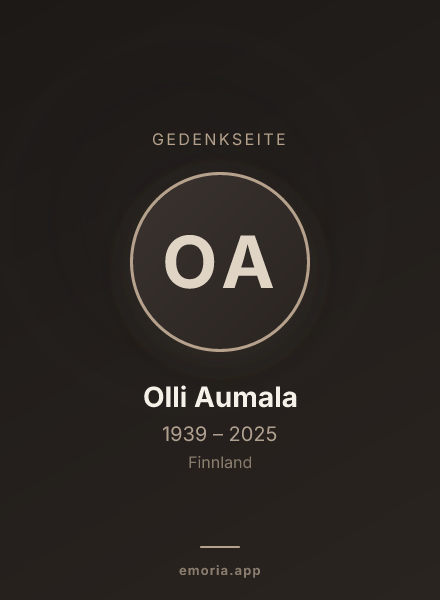 Gedenkportrait von Olli Aumala