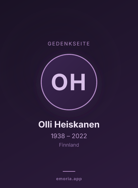 Gedenkportrait von Olli Heiskanen