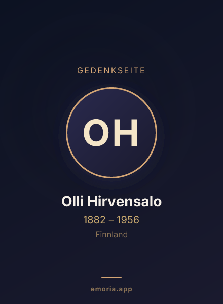 Gedenkportrait von Olli Hirvensalo