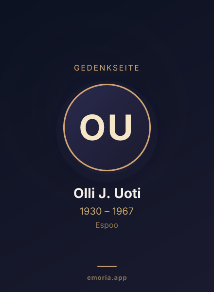 Gedenkportrait von Olli J. Uoti