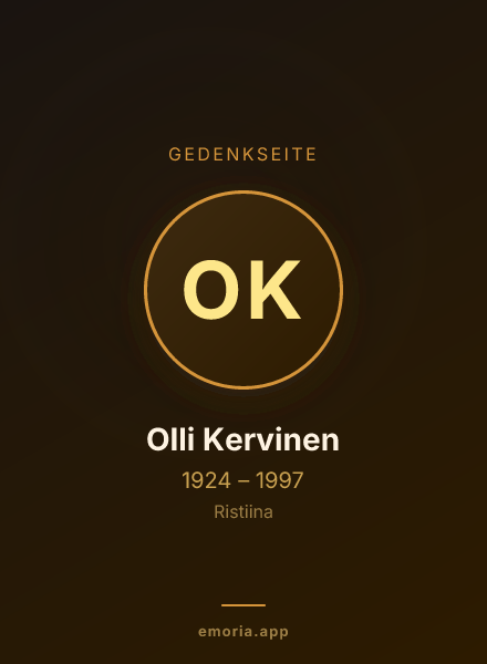 Gedenkportrait von Olli Kervinen