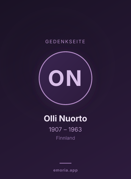 Gedenkportrait von Olli Nuorto