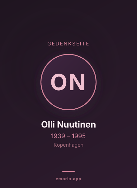 Gedenkportrait von Olli Nuutinen