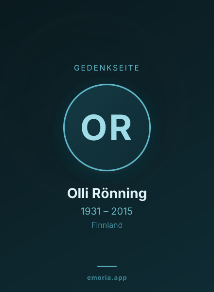 Gedenkportrait von Olli Rönning