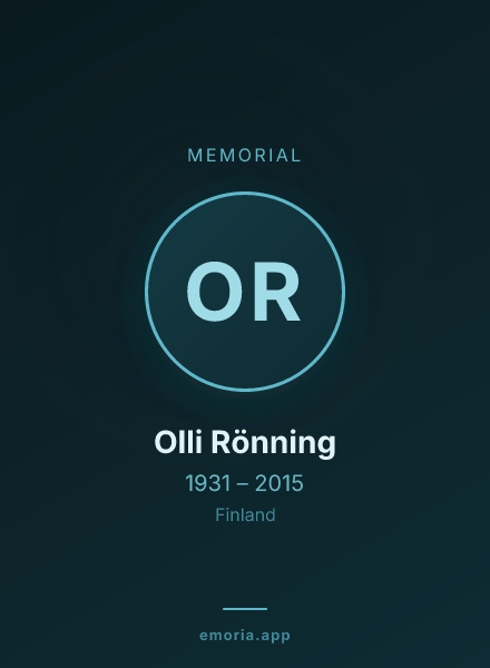 Memorial portrait of Olli Rönning
