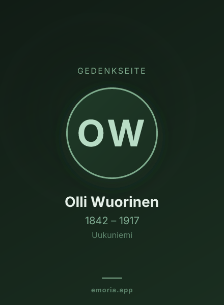Gedenkportrait von Olli Wuorinen
