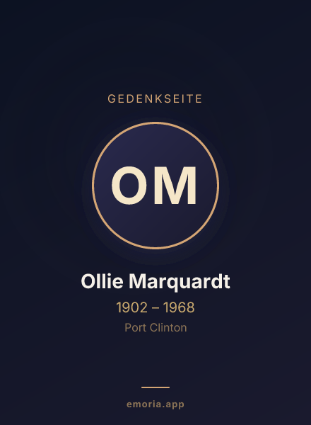 Gedenkportrait von Ollie Marquardt