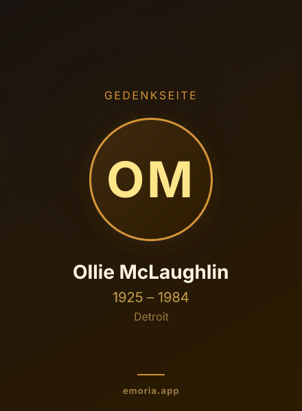 Gedenkportrait von Ollie McLaughlin