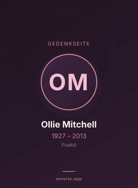 Gedenkportrait von Ollie Mitchell