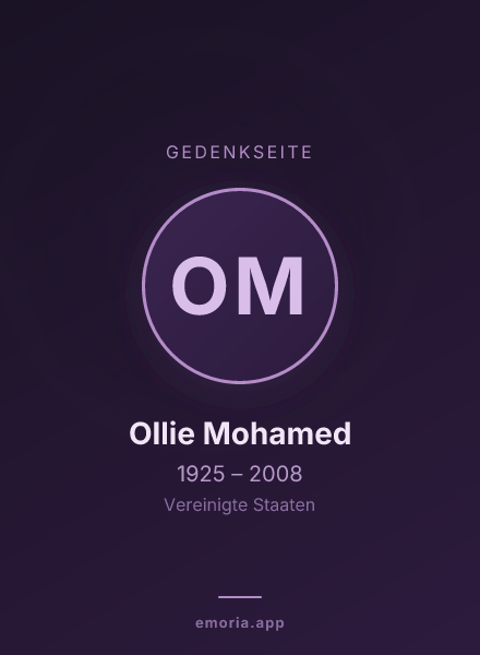 Gedenkportrait von Ollie Mohamed