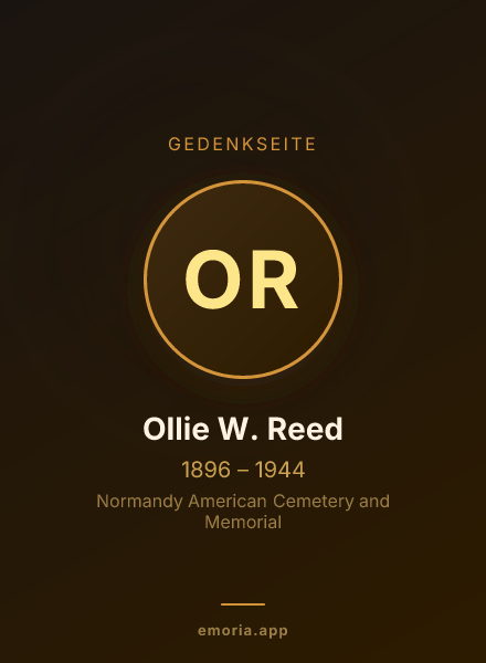 Gedenkportrait von Ollie W. Reed