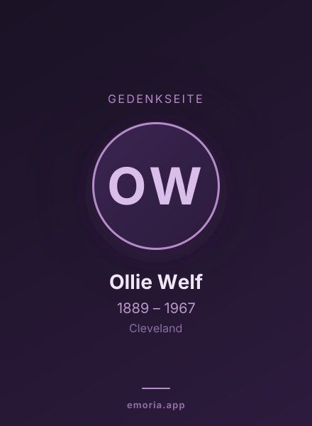 Gedenkportrait von Ollie Welf