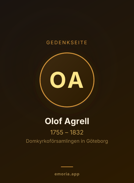 Gedenkportrait von Olof Agrell