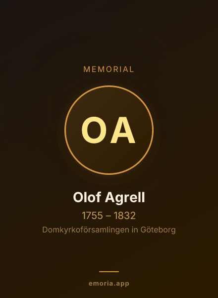 Memorial portrait of Olof Agrell