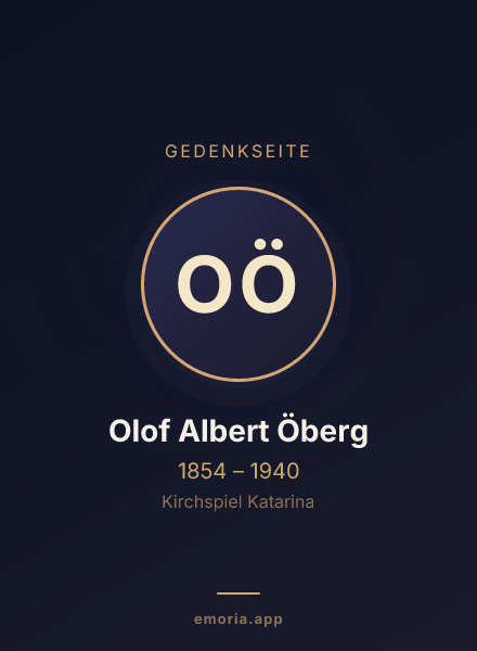 Gedenkportrait von Olof Albert Öberg
