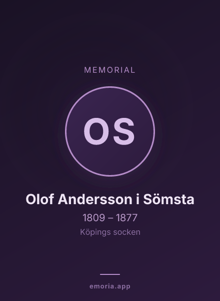 Memorial portrait of Olof Andersson i Sömsta