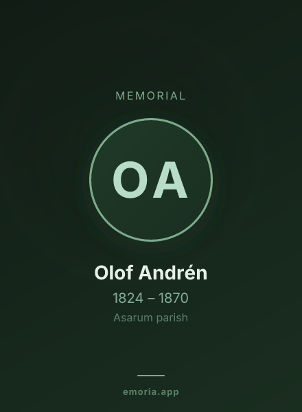 Memorial portrait of Olof Andrén