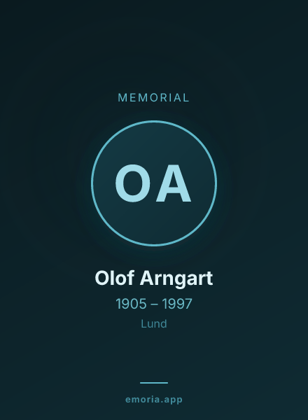 Memorial portrait of Olof Arngart