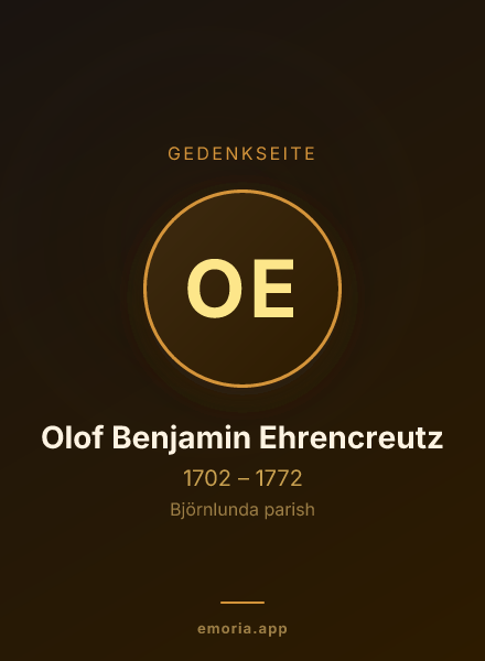 Gedenkportrait von Olof Benjamin Ehrencreutz
